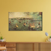 Haven van Napels door Pieter Bruegel de Elder Canvas Afdruk (Insitu (Woonkamer))