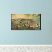Haven van Napels door Pieter Bruegel de Elder Canvas Afdruk (Insitu (Houten vloer))