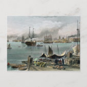 Haven van New Orleans, gegraveerd door D.G. Thomps Briefkaart (Voorkant)