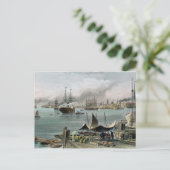 Haven van New Orleans, gegraveerd door D.G. Thomps Briefkaart (Staand voorkant)