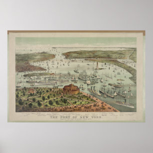 Haven van New York - 1892 Poster