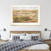 Haven van New York vanaf de batterij die naar het  Canvas Afdruk (Insitu (Slaapkamer))