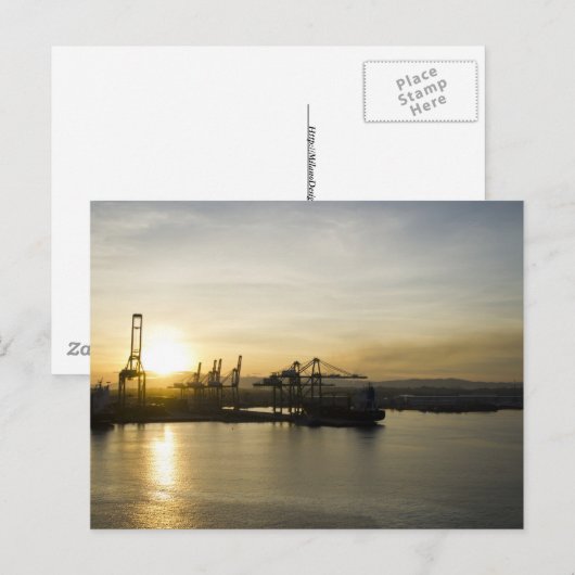 Haven van Panama Sunrise Briefkaart (Voorkant / Achterkant)