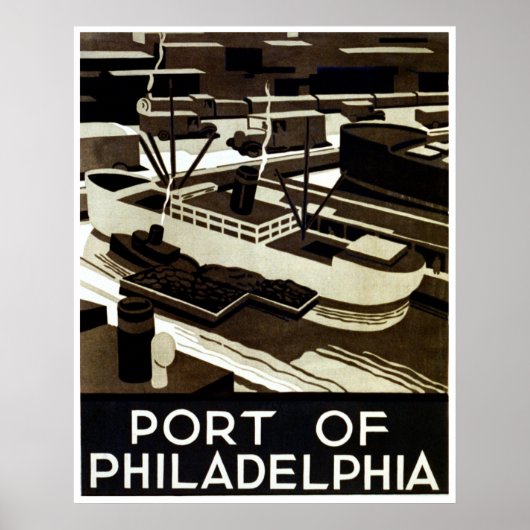 Haven van Philadelphia WPA Poster (Voorkant)