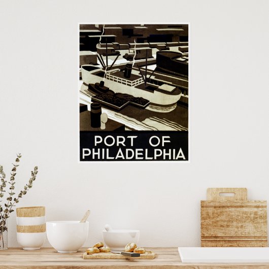 Haven van Philadelphia WPA Poster (Keuken)