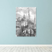 Haven van Rotterdam, Holland Canvas Afdruk (Insitu (Houten vloer))