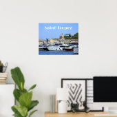 Haven van Saint-Tropez, Côte d'Azur Poster (Thuiskantoor)