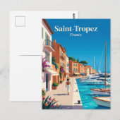 Haven van Saint-Tropez Frankrijk Briefkaart (Voorkant / Achterkant)