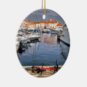 Haven van Saint-Tropez in Frankrijk Keramisch Ornament (Rechts)