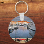 Haven van Saint-Tropez in Frankrijk Sleutelhanger (Voorkant)