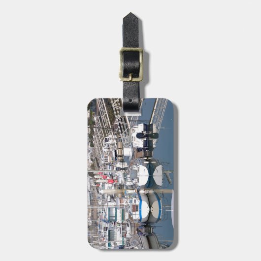 Haven van Saint-Vaast-la-Hougue in Frankrijk Bagagelabel (Voorkant verticaal)