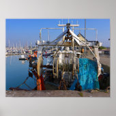 Haven van Saint-Vaast-la-Hougue in Frankrijk Poster (Voorkant)