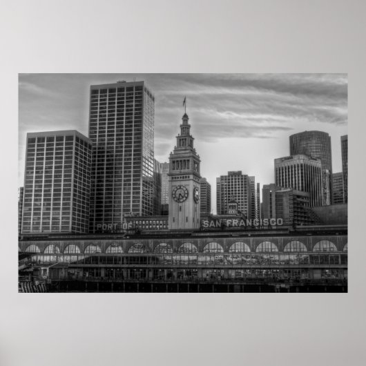 Haven van San Francisco, het Ferry Building Poster (Voorkant)