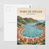 Haven van Sóller Spanje Briefkaart (Voorkant / Achterkant)