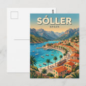 Haven van Sóller Spanje Briefkaart (Voorkant / Achterkant)