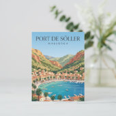 Haven van Sóller Spanje Briefkaart (Staand voorkant)