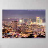 Haven van Spanje: de lichten in Dusk Poster (Voorkant)