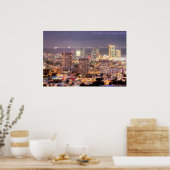 Haven van Spanje: de lichten in Dusk Poster (Keuken)