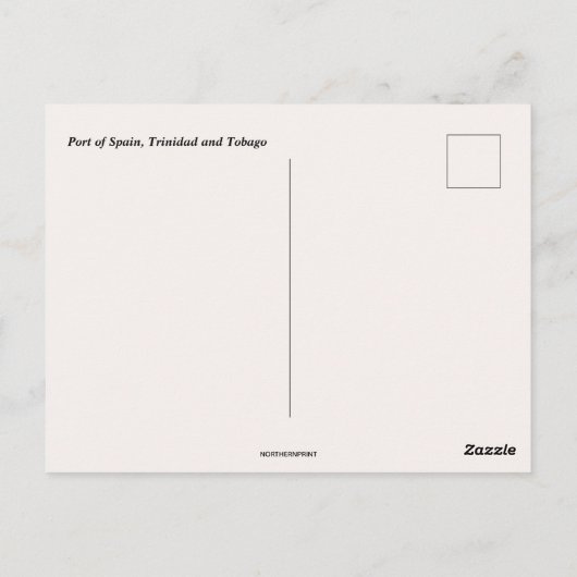 Haven van Spanje Trinidad en Tobago Briefkaart (Achterkant)