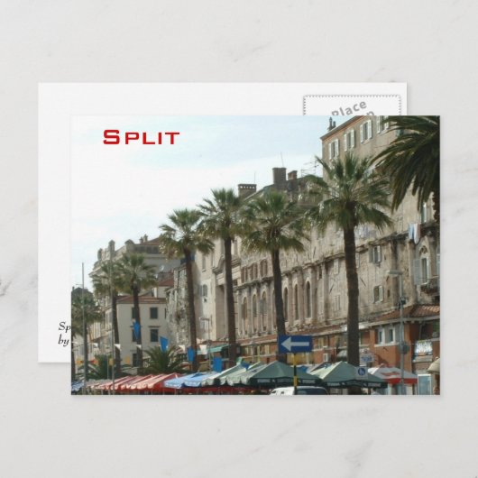 Haven van splitsing briefkaart (Voorkant / Achterkant)