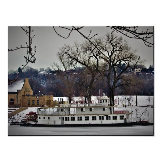 "Haven van St. Paul Riverboat" Foto Afdruk (Voorkant)