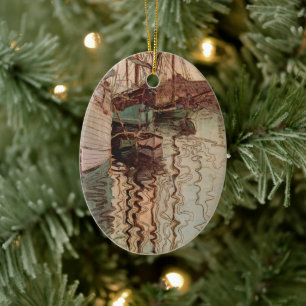 Haven van Triëst door Egon Schiele, Vintage Art Keramisch Ornament