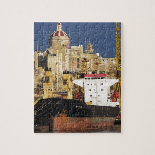 Haven van Valletta. Legpuzzel (Verticaal)