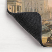Haven van zee op zonsondergang, 1639 muismat (Hoek)