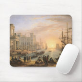 Haven van zee op zonsondergang, 1639 muismat (Met muis)