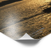 Havenboot Scène Late avond Zon Achter Wolken Foto Afdruk (Hoek)