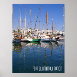 Havenboten Port el Kantaoui Tunesië Landschap Poster