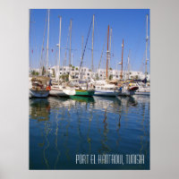 Havenboten Port el Kantaoui Tunesië Landschap