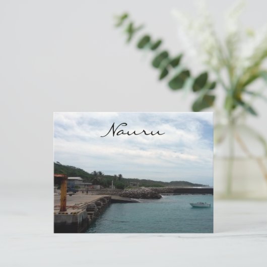 havenfront van de nauru briefkaart (Staand voorkant)