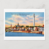 Havengezicht in Provincetown, Massachusetts Oud Briefkaart (Voorkant)