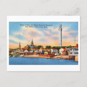 Havengezicht in Provincetown, Massachusetts Vintag Briefkaart