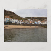 Havengezicht van dorp Staithes Briefkaart (Voorkant)