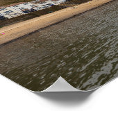 Havengezicht van dorp Staithes Poster (Hoek)
