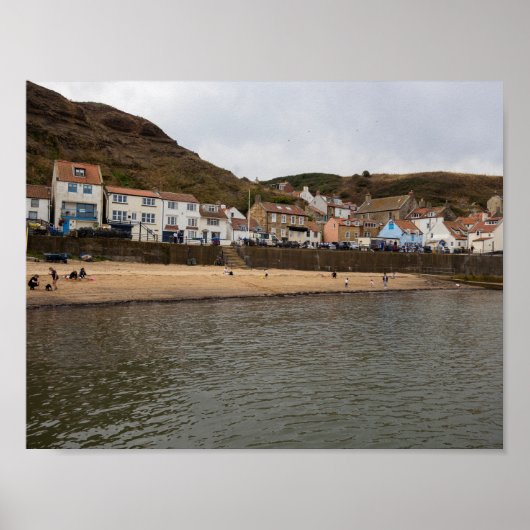Havengezicht van dorp Staithes Poster (Voorkant)