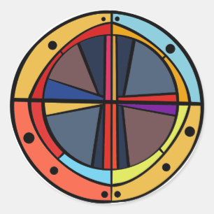 HAVENKRUIS RONDE STICKER