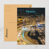 Havenlichten in Monaco Briefkaart (Voorkant / Achterkant)