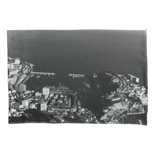  havenoverzicht van het Vorstendom Monaco Kussensloop (Voorkant-Links)