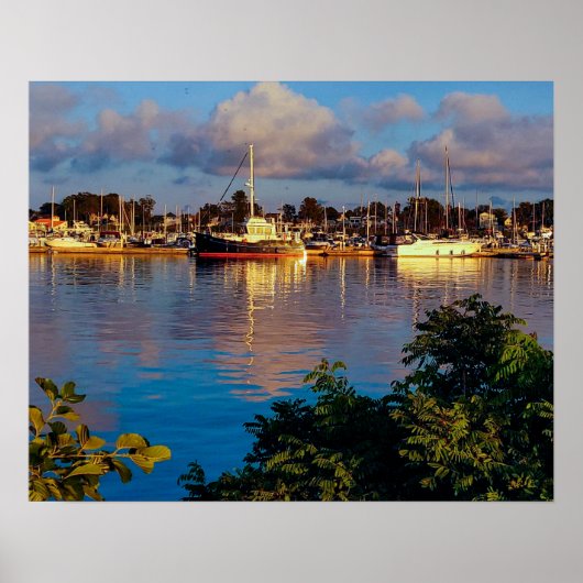 Havenreflectie Poster (Voorkant)