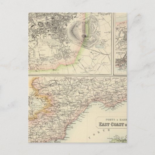 Havens en havens aan de oostkust van Schotland Briefkaart (Voorkant)