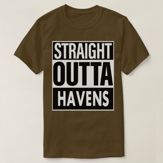 Havens Naam Straight Out Havens T-shirt (Design voorkant)