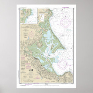 Havens van Plymouth, Kingston en Duxbury Chart Poster