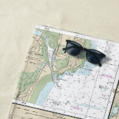 Havens van Plymouth, Kingston en Duxbury Chart Strandlaken (In situ)