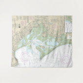 Havens van Plymouth, Kingston en Duxbury Chart Wandkleed (Voorkant (horizontaal))