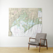 Havens van Plymouth, Kingston en Duxbury Chart Wandkleed (In Situ (horizontaal))