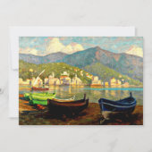 Havenscène uit Rapallo, fine art, Kaart (Voorkant)