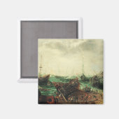 Havenscene van Adam Willaerts Magneet (Voorkant / Achterkant)